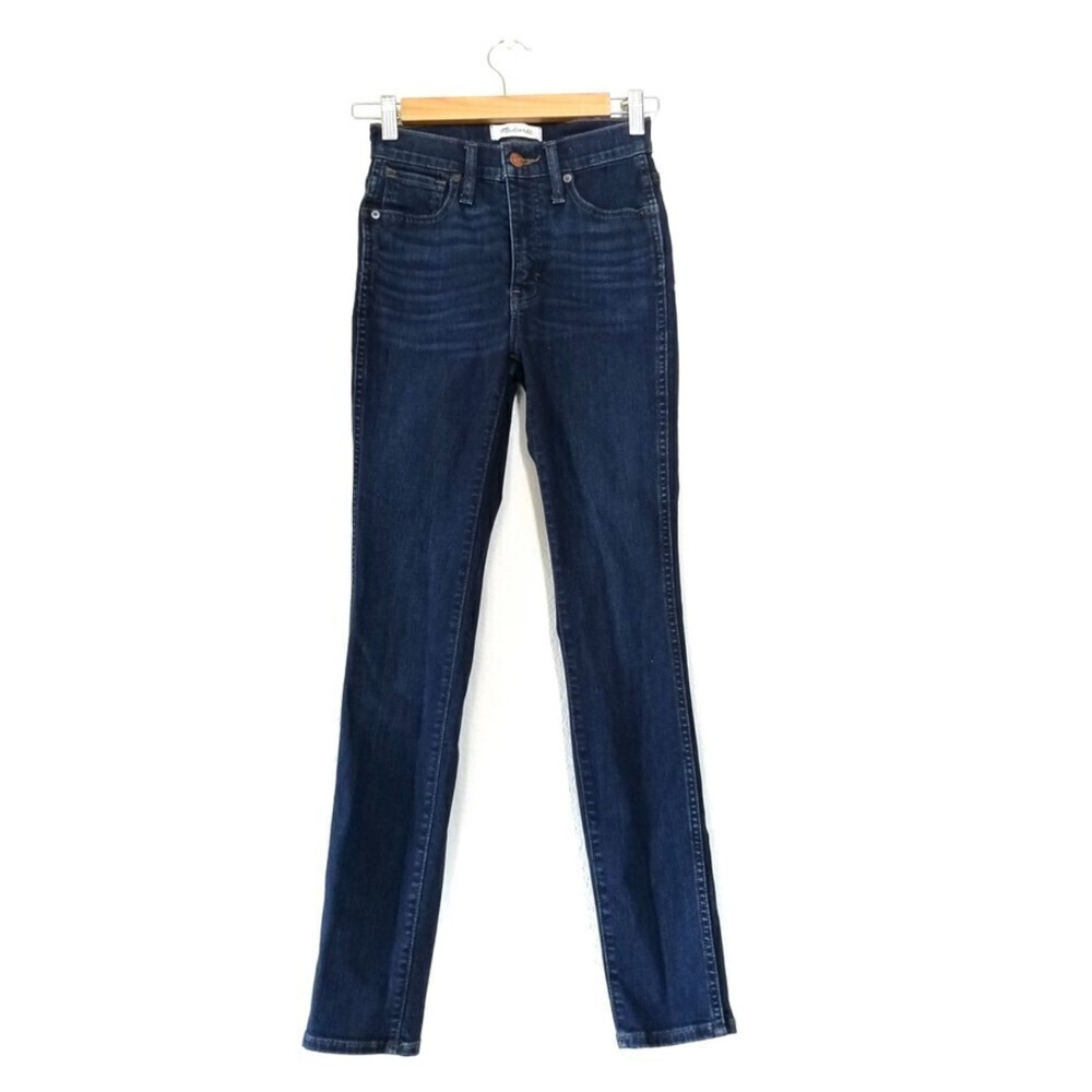 MADEWELL 10 Inch High Rise Super Skinny Jeans Dark Blue Hayes Wash Womens 23